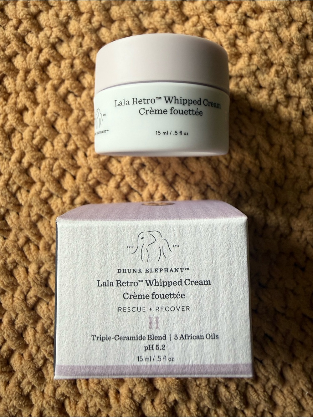 Drunk Elephant Lala Retro Whipped Cream Lavender and White